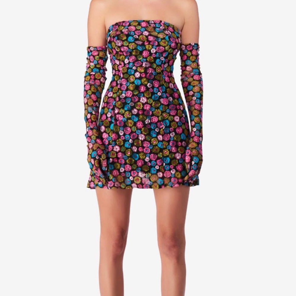 NWT miscreants black pink blue green dress